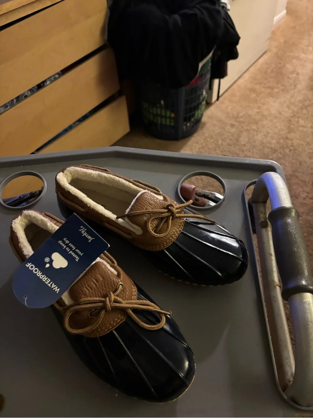 Waterproof Brown & Navy Men’s Duck Boots